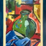 Garrafa cristal verde