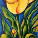 Tulipanes abierto y cerrado